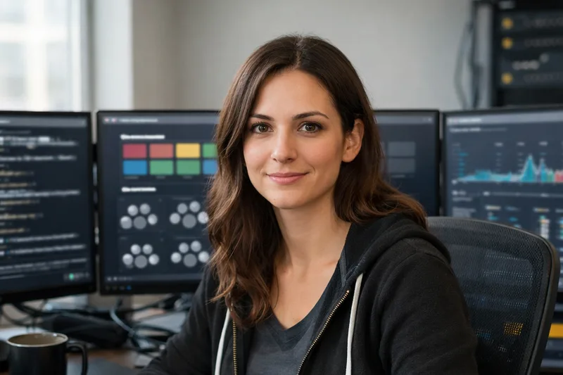 Ingénieure devant un écran affichant des ressources VirtualMachine et des pods Kubernetes dans un terminal