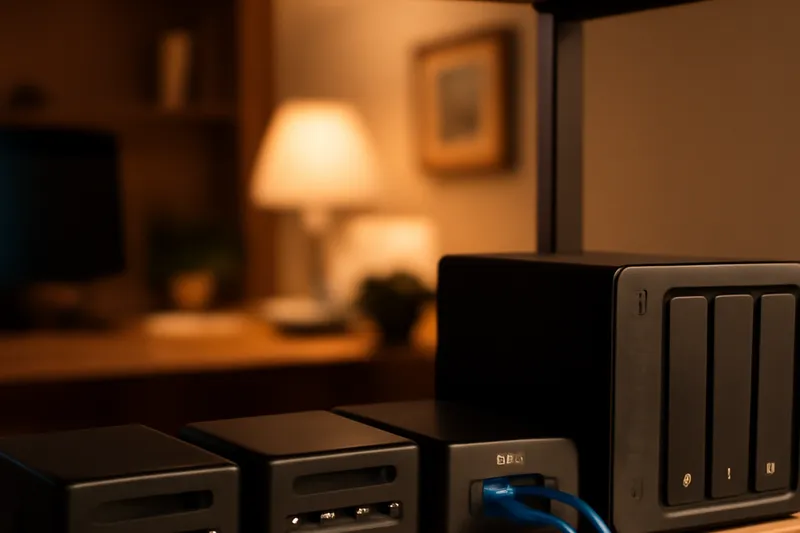 Un mini PC et un commutateur réseau composent la base d'un homelab.