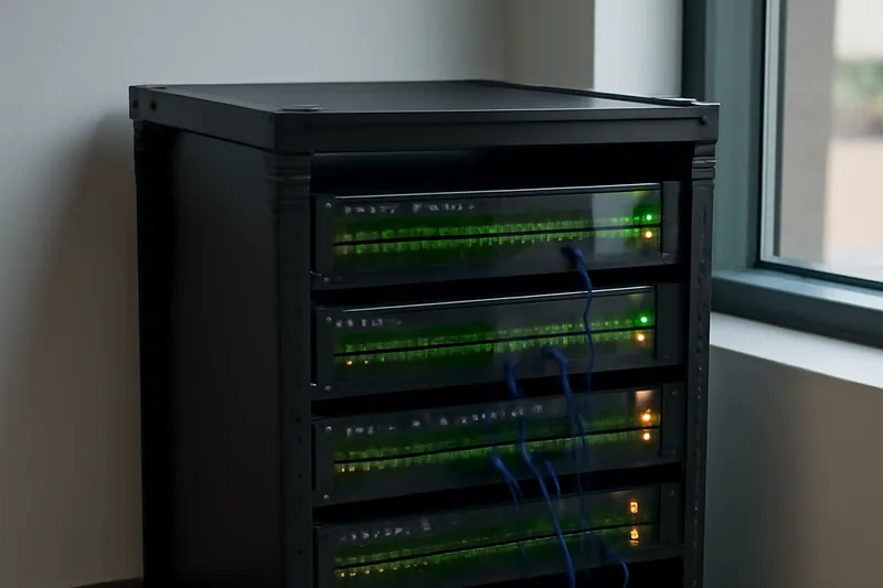 Un cluster Proxmox en production dans une salle serveur moderne.