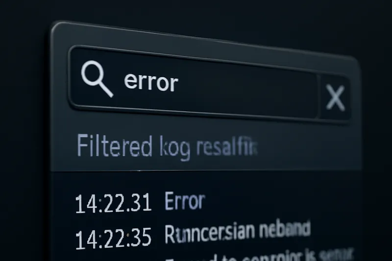 Une recherche ciblée dans les logs révèle la cause d'un problème.
